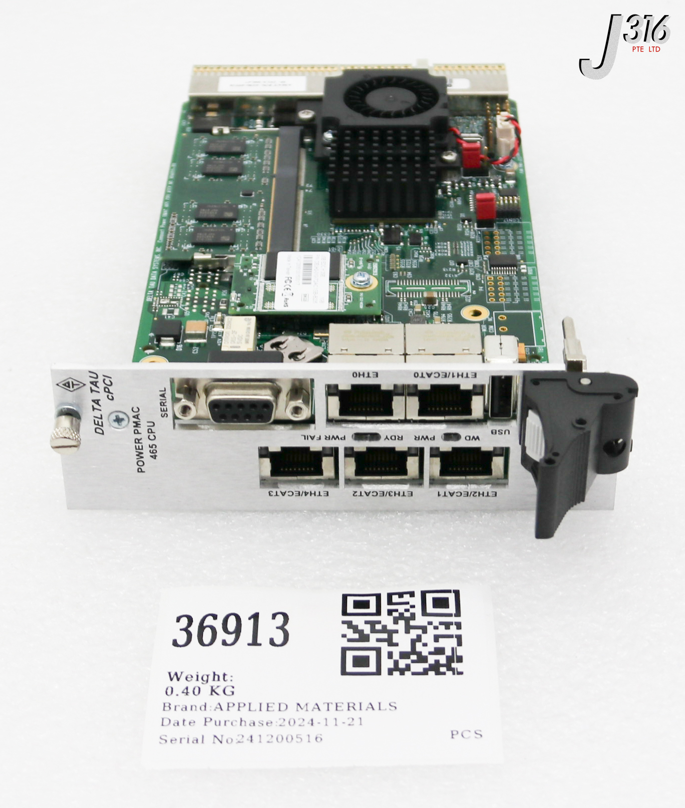 36913 APPLIED MATERIALS PCB ASSY, POWER PMAC 465 CPU (WORKING